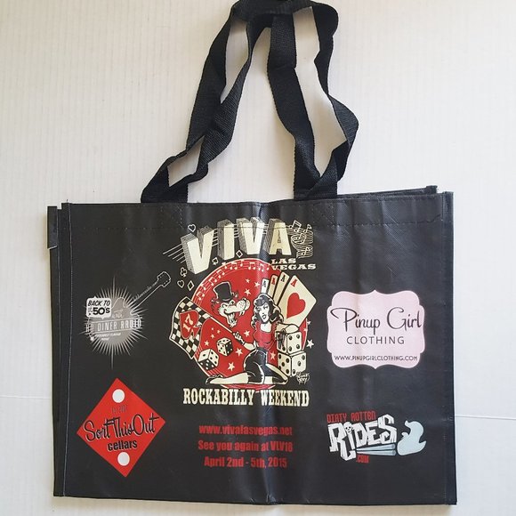 VIVA LAS VEGAS Rockabilly Weekend Tote Bag Purse - Picture 2 of 3